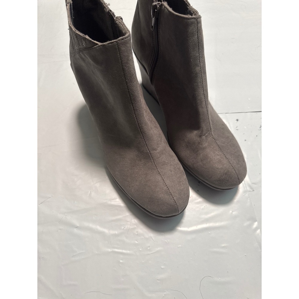 Rampage Wedge Heel Ankle Booties Casual Everyday Boots Taupe Size 9